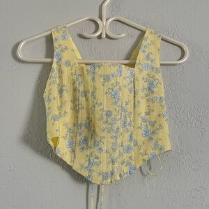 Yellow floral corset(m)&shorts(L)